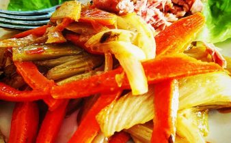 Carote e finocchi brasati con paprika