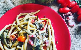 Fusilli carciofi e pancetta